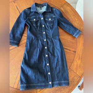 WHBM White House Black Market Denim Dress; Size 4